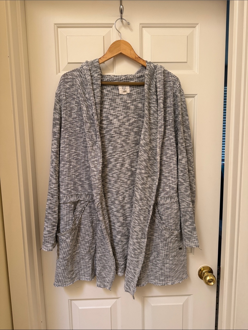 Billabong Gray Marled Open Cardigan with Pockets